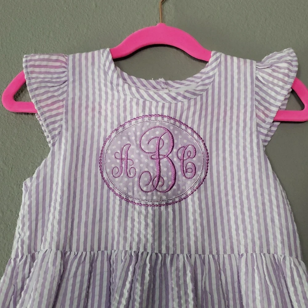 aBc Seersucker Monogram Sundress - Picture 2 of 9